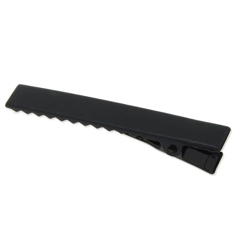 Новое поступление черные металлические зажимы для волос Утконос с зубцами