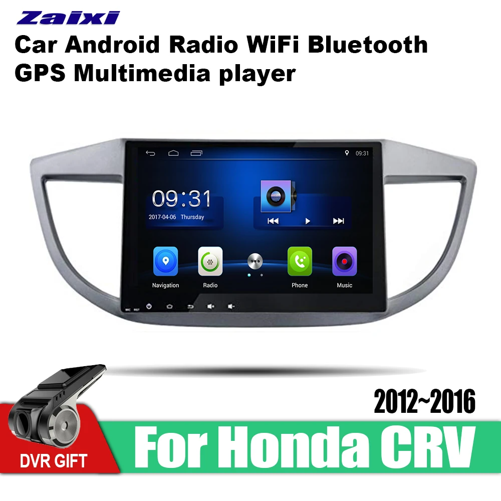 Автомобильный мультимедийный GPS навигатор ZaiXi Android 2 din для Honda CRV 2012 ~ 2016 стерео