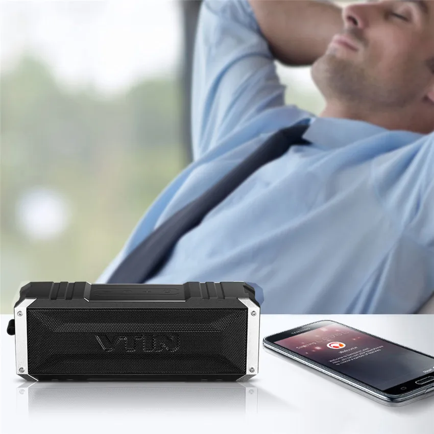 Портативный беспроводной bluetooth-динамик VTIN 20 Вт с двумя десятками водителей, водостойкий бас-динамик с микрофоном и 4400 мАч для Ipad и телефона