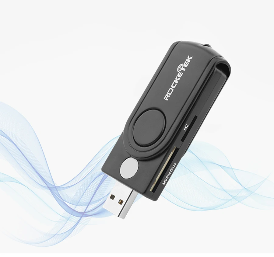 Rocketek в то же время считывает 2 карты Usb RT-SCR10 адаптер для чтения карт памяти SD/TF Micro SD