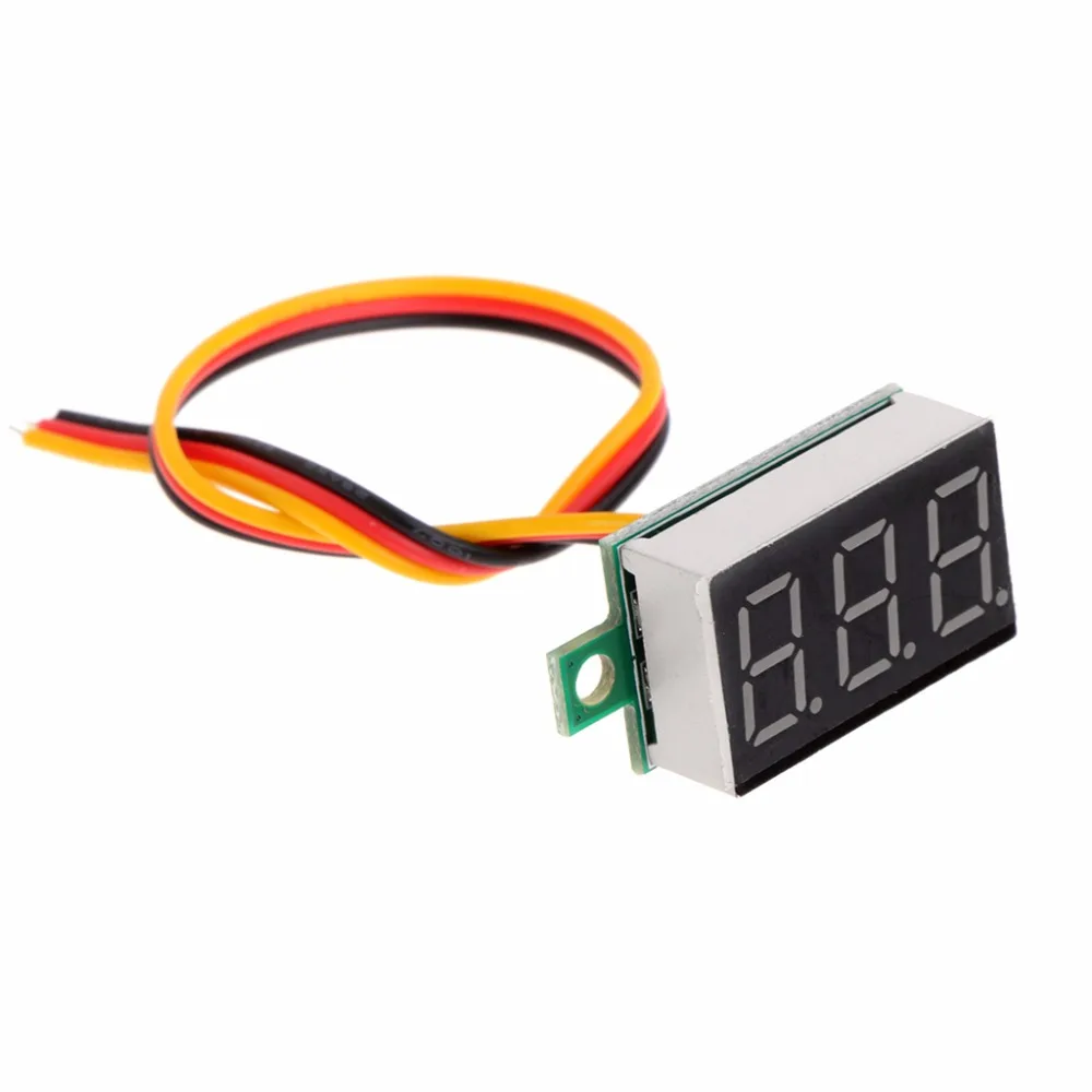0 36 DC 100V 3 Бит провода цифровой вольтметр светодиодный дисплей Панель измеритель