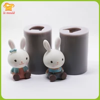 cartoon men and women mi fei rabbit mould food grade silicone handmade soap fondant rabbit mold diy aromatherapy gypsum moulds