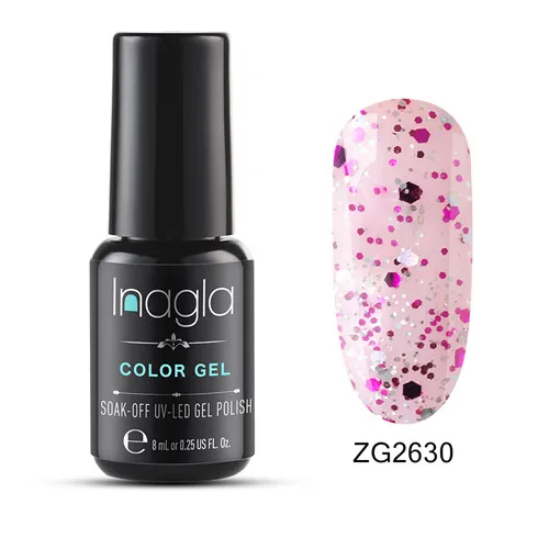 ZG2630 Inagla 8 мл Сияющий Блеск Bling Pearl paint Гель-лак для нейл-арта замачиваемый УФ светодиодный Гель-лак для ногтей маникюрный лак - Цвет: ZG2630