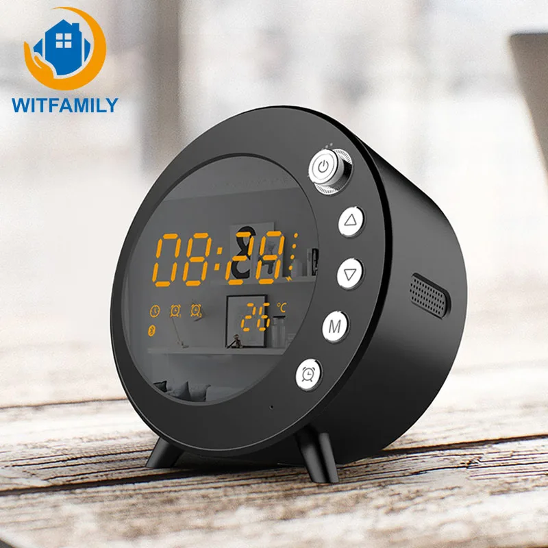 Современный Bluetooth цифровой будильник FM радио Светодиодный дисплей despertador