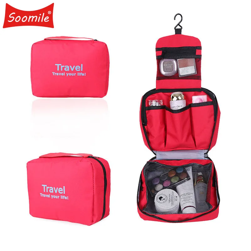 Для женщин Туалет мешок двойной Слои Водонепроницаемый Travel Organizer косметичка