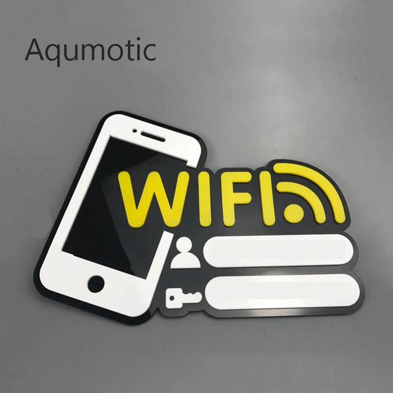 Aqumotic Free Wifi Sticker 1pc Acrylic Password Sign Account Number Chalkboard Welcome for Wall Cafe Bar Board | Дом и сад