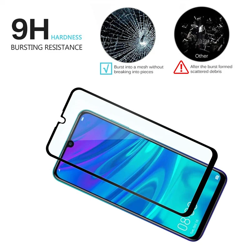 Закаленное стекло 9H с полным покрытием для Huawei P Smart 2019 Φ Защита экрана HUAWEI 2018 Psmart