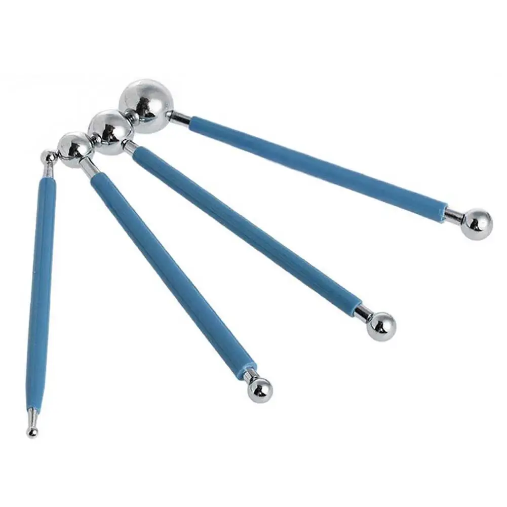 4pcs/lot Sugarcraft Fondant Cake Decoration Tools Stainless Steel Molding Ball Tool Stick Set Kitchen Accessories | Дом и сад