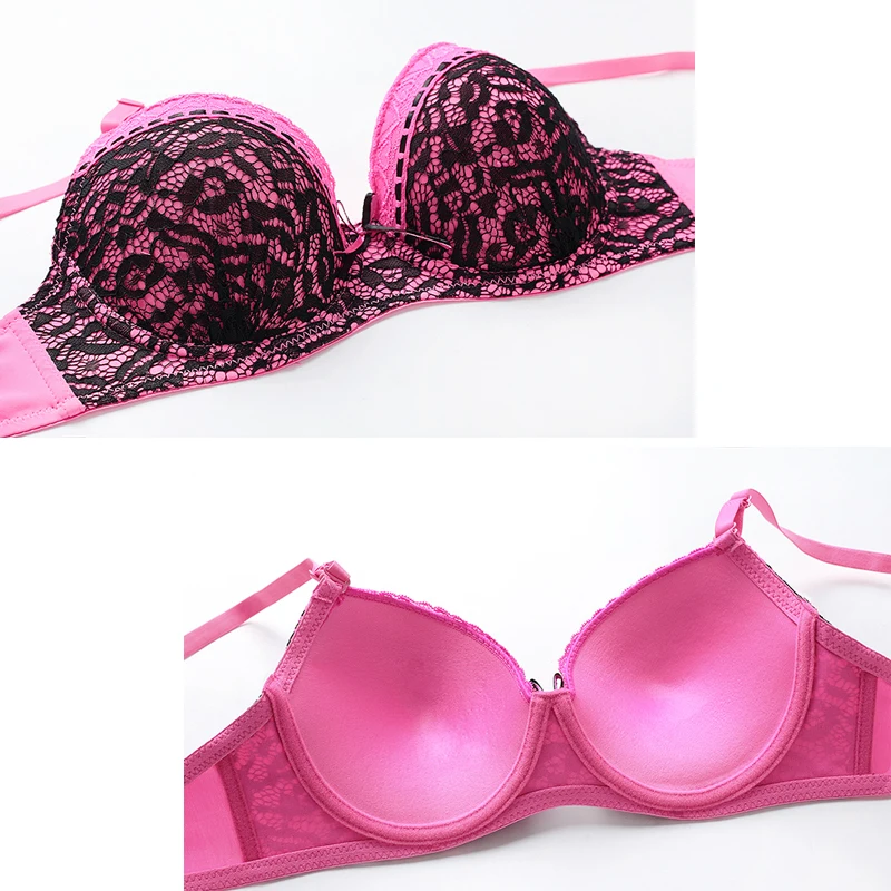 

Julexy Women Bra Set Push Up Underwear Sets Sexy Lace Bra Thong String Sets Bra and Panty B C Cup Lingerie Brassiere