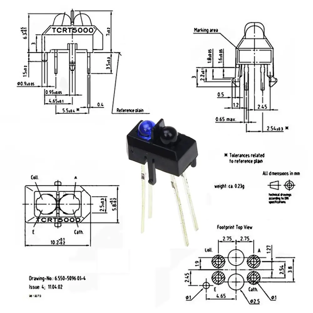 Светоотражающий оптический датчик TCRT5000L TCRT5000 инфракрасный фотоэлектрический