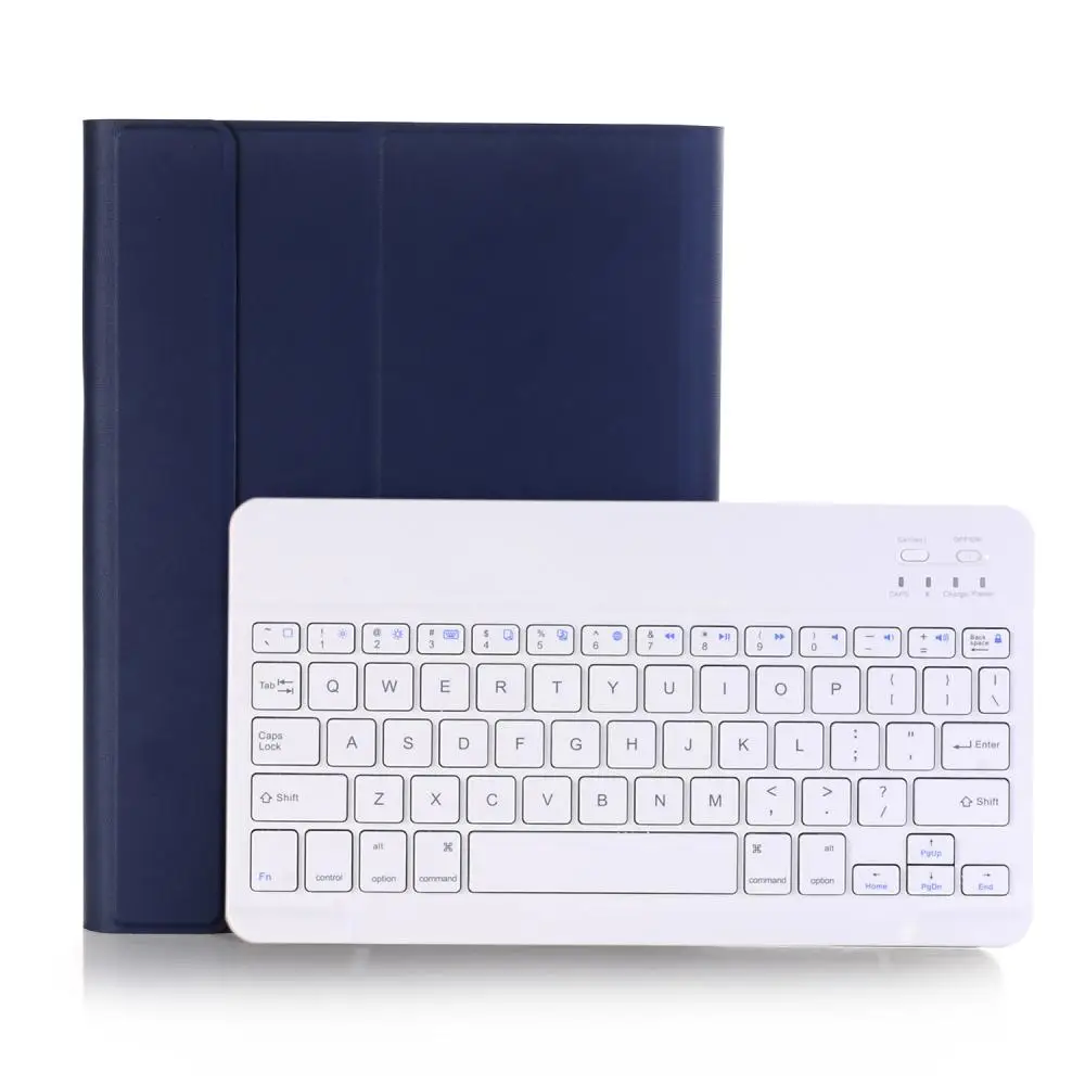 Для Apple iPad 2/3/4 клавиатура чехол для iPad2 iPad3 iPad4 чехол Bluetooth клавиатура Тонкий кожаный чехол Funda+ Экран протектор - Цвет: Blue with White