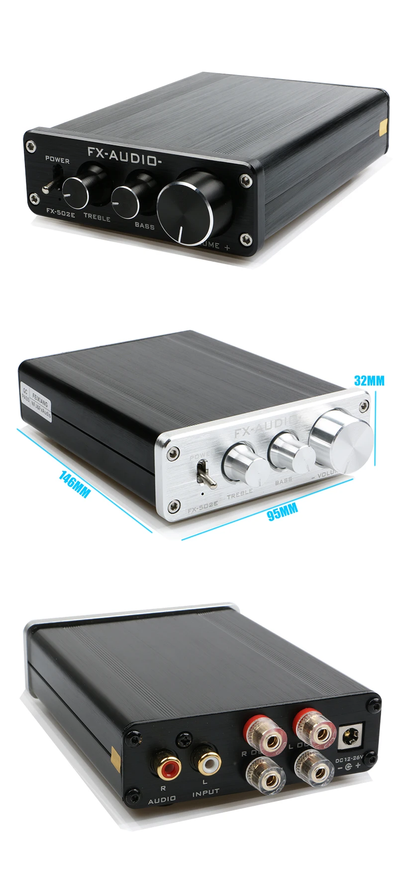 FX-Audio FX502E Hifi 2,0 TDA7498L NE5532P настольный компьютерный динамик высокой мощности чистый цифровой аудио усилитель выходная мощность 68 Вт* 2