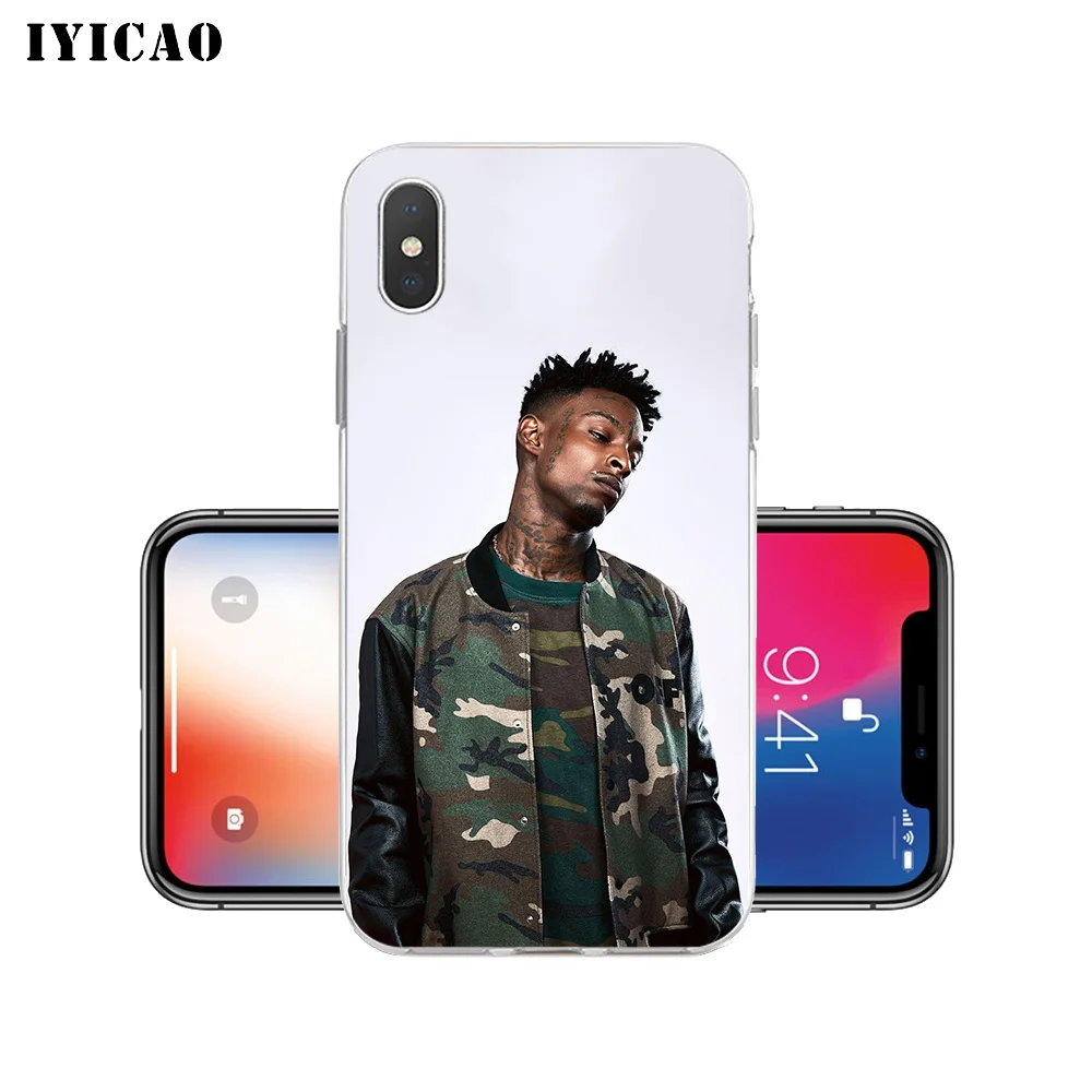 IYICAO 21 Savage рэпер певец Мягкий силиконовый чехол для телефона iPhone X XR XS MAX 6 6s 7 8 Plus 5 5S