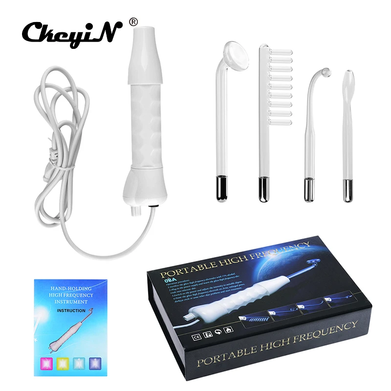 

Portable Handheld High Frequency Wave Electrotherapy Beauty Instrument Bactericida Acne Spot Remover Therapy Skin Tightening