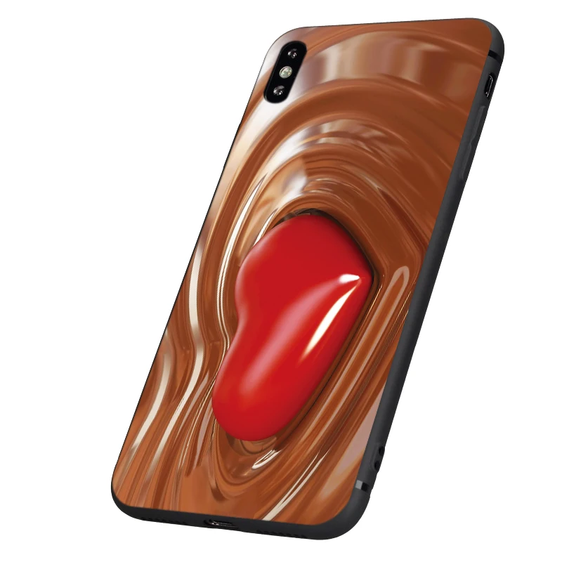 Черный чехол ТПУ для iphone 5 5s se 6 6s 7 8 plus x 10 чехол силиконовый чехол для iphone XR XS 11 pro MAX чехол Аленка Бар Шоколад