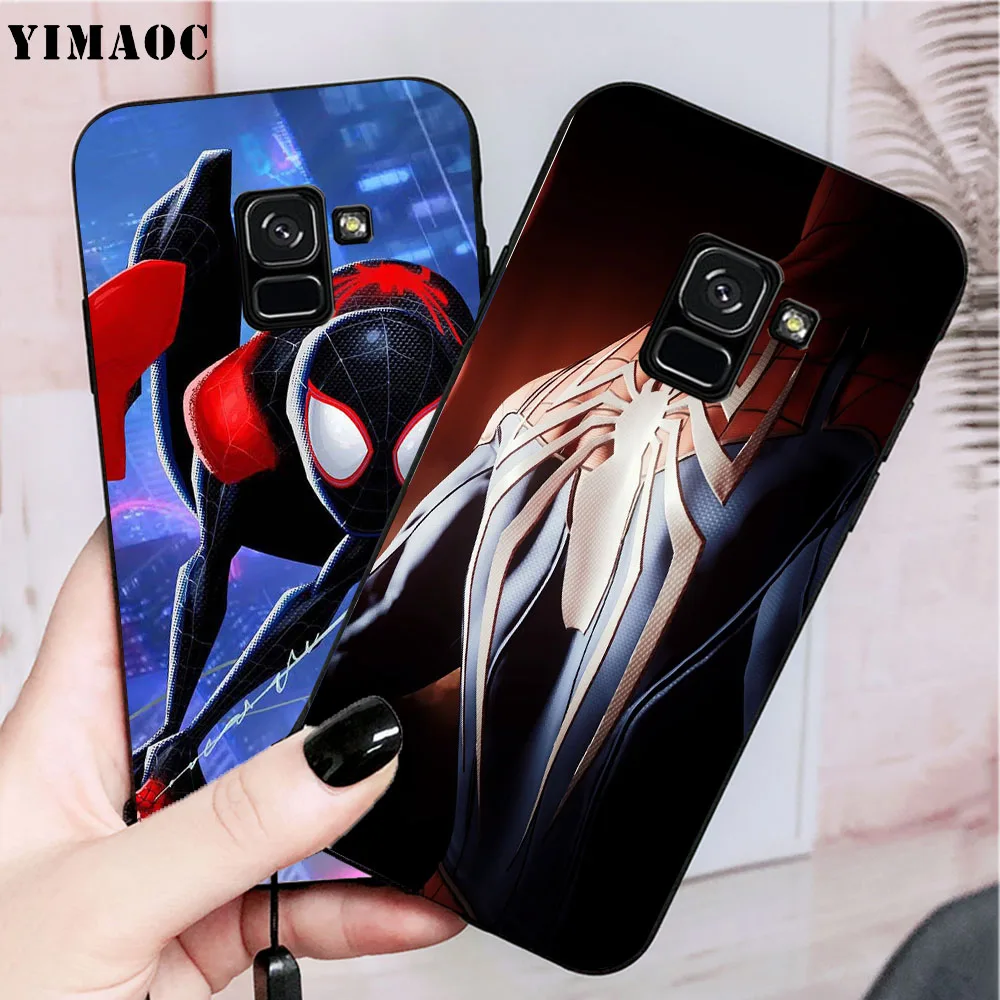 YIMAOC spiderman Soft Case for Samsung Galaxy A3 A5 A6 A7 A8 A9 Plus Note 8 9 A10 A30 A40 A50 A70 |