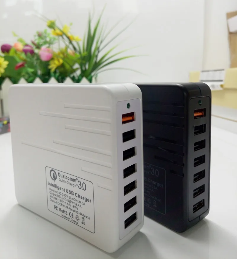 Cargador USB несколько USB зарядное устройство адаптер интеллектуальная USB Настольная зарядка Movil Быстрая зарядка 7 портов мульти зарядное устройство для мобильных устройств