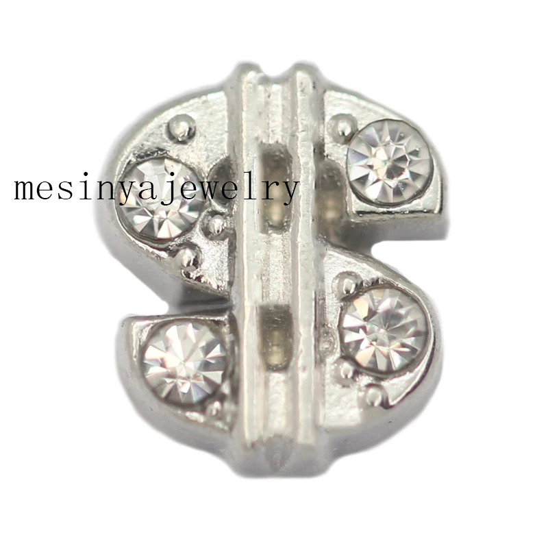 10 шт долларов символ пользовательские Плавающие Подвески для стеклянного