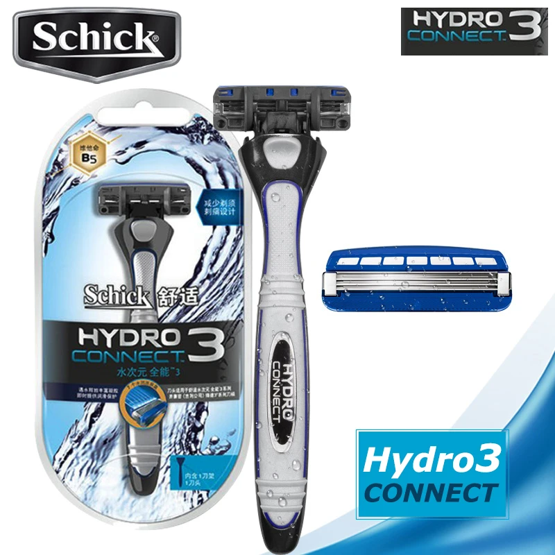 Оригинальная бритва Schick Hydro 3 CONNECT Мужская улучшенная ручная с увлажненным