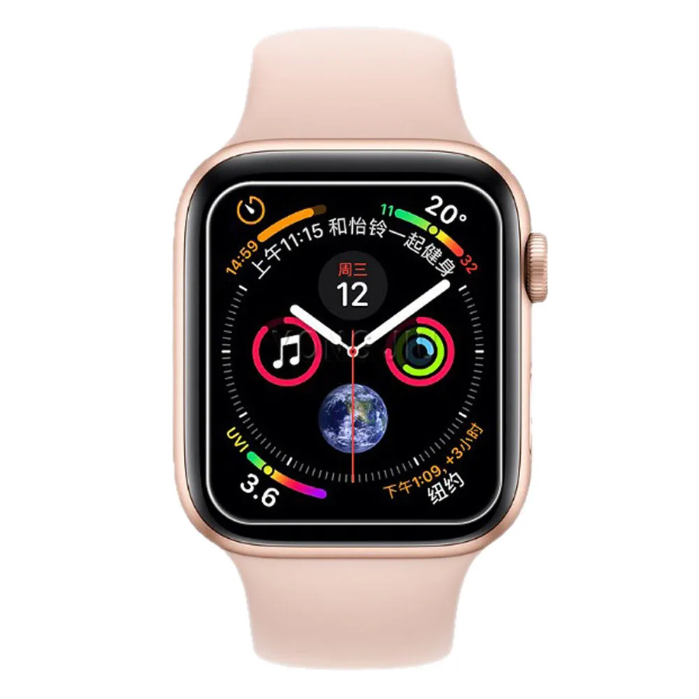 Настоящее 1 шт. закаленное стекло ЖК-экран протектор для Apple Watch серии 4 44 мм