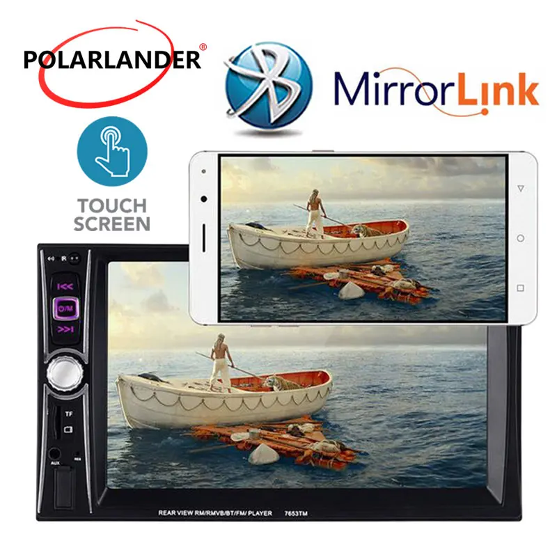 Автомагнитола с сенсорным экраном 6 дюйма HD 2 Din MP5 MP4 Player мобильный телефон