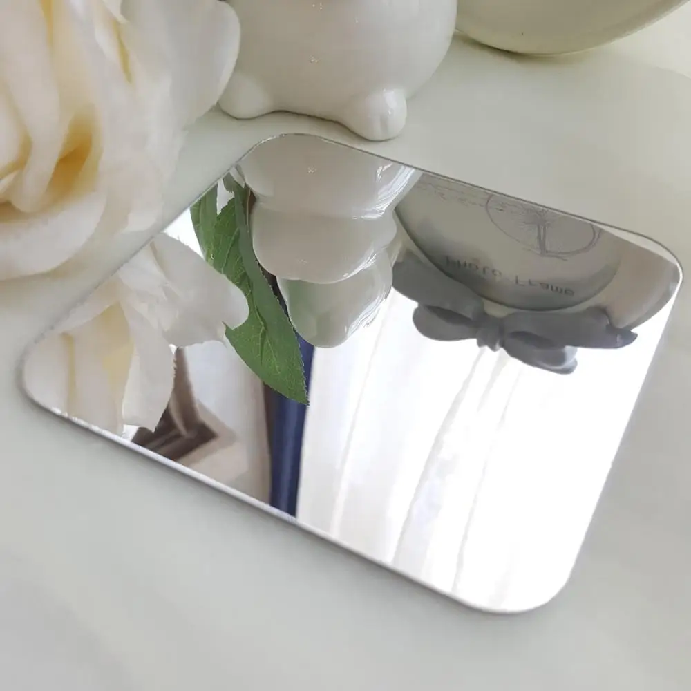 Silver 9 шт. зеркальные настенные наклейки для украшения комнаты, декоративные наклейки, эстетические наклейки для гостиной, Ромбы, алмазные геометрические плитки простой формы R180 - Цвет: Silver