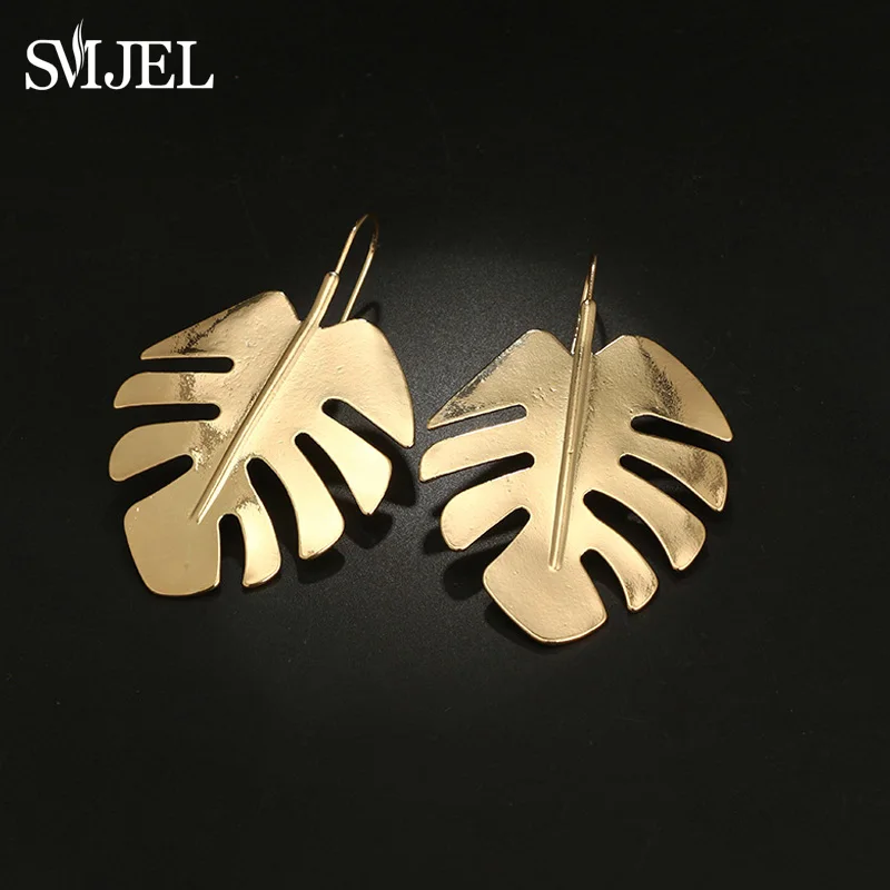 Новинка 2018 винтажные Гавайские серьги SMJEL с пальмами большие сережки в форме