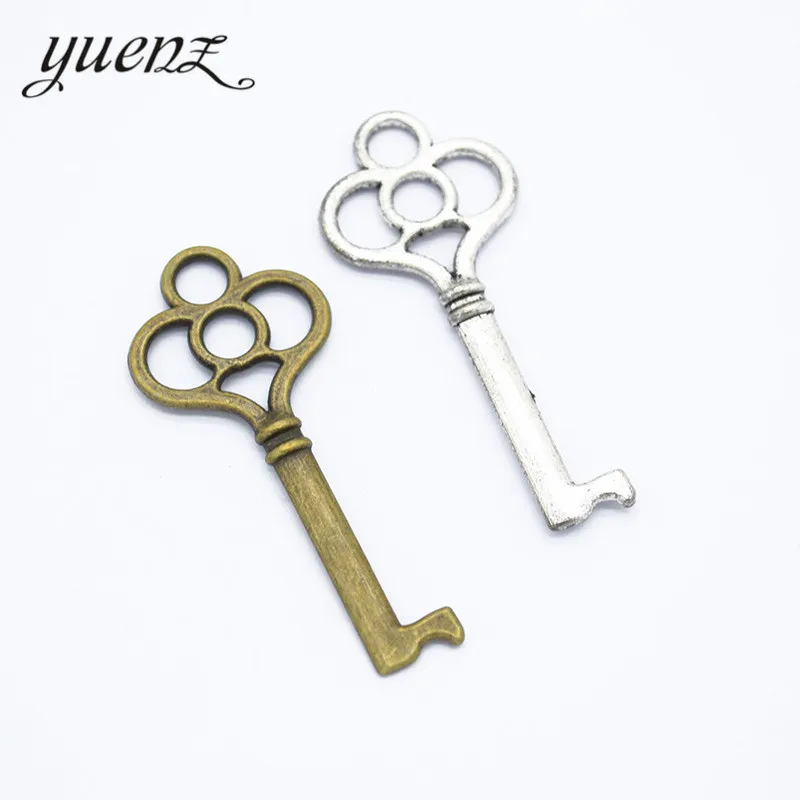 

YuenZ 10 шт. 2 цвета Античная бронзовая подвеска для ключей из сплава DIY модный шарм браслет ожерелье ювелирные изделия аксессуары 44*19 мм O259