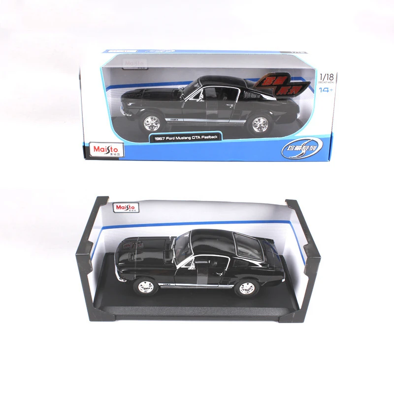 Классические автомобили Maisto 1:18 1967 Mustang GTA Fastback коллекционные модели автомобилей
