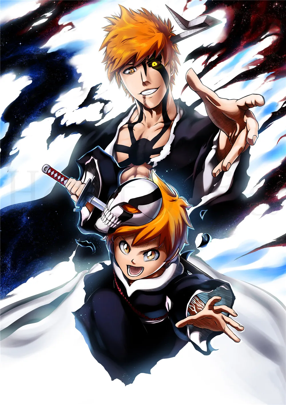Цвет: желтый BLEACH плакаты мультфильм наклейки на стену с белым покрытием бумага печатает Высокое разрешение гостиная спальня бар украшения дома искусство бренд - Цвет: Цвет: желтый