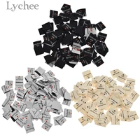 lychee life 100pcs handmade with love clothing labels embossed tags diy flag labels for garment sewing accessories