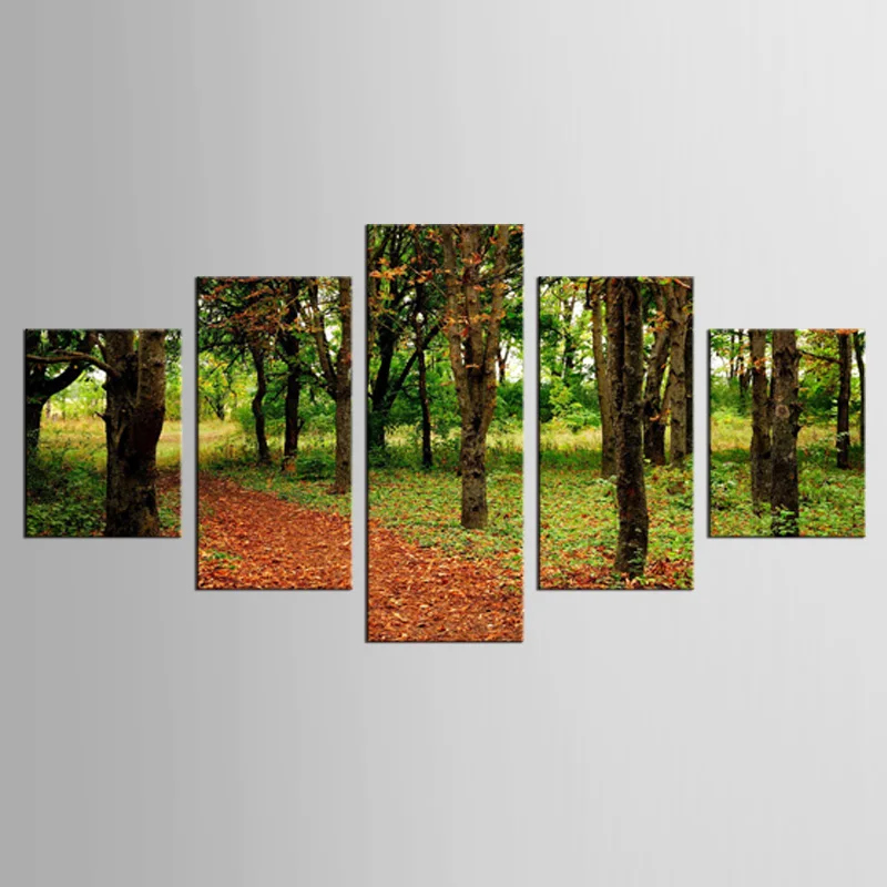 5 шт./компл. лес дорога пейзаж стены искусства для декора украшение дома Картина