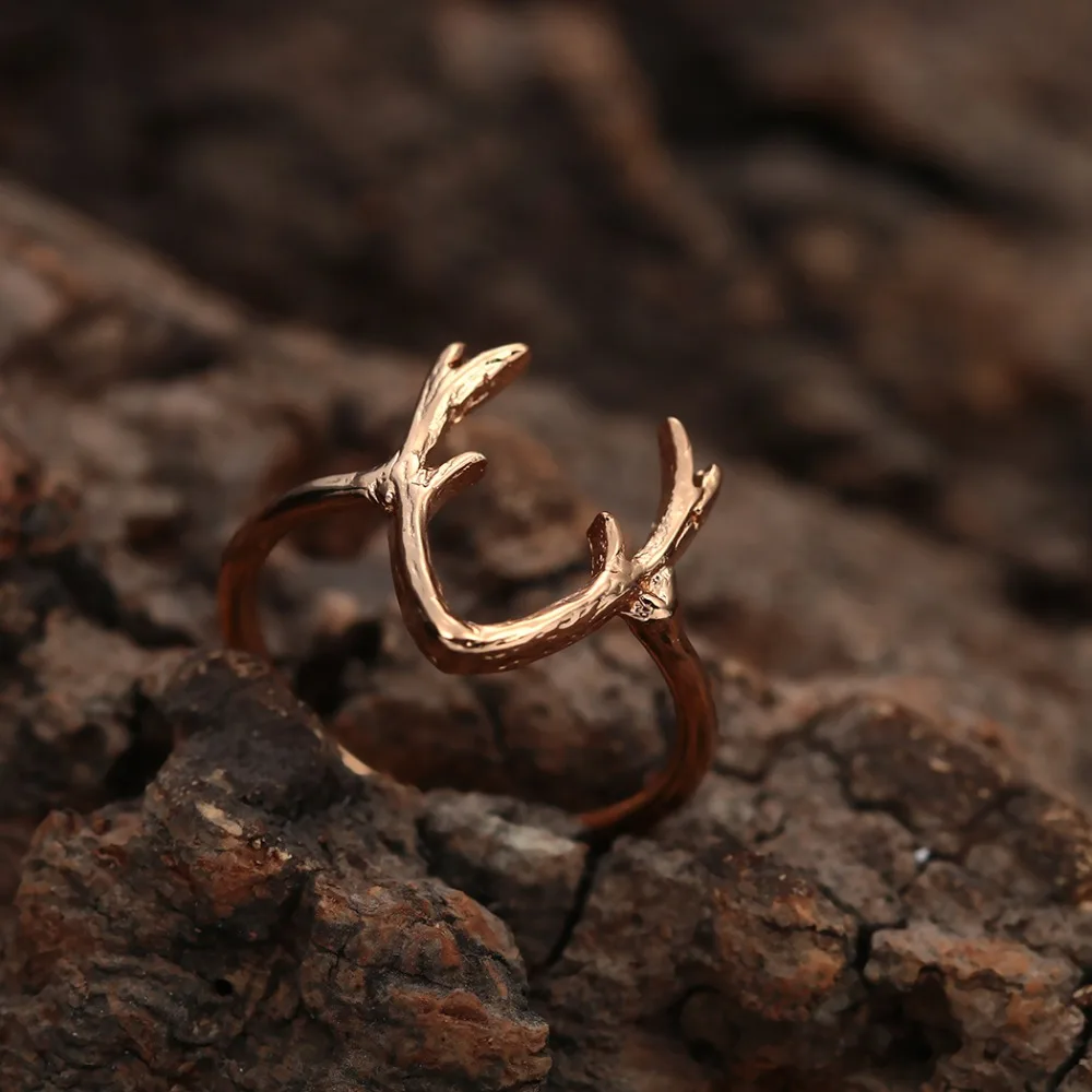 Todorova Deer Antler Reindeer Horn Animal Ring for Women Steampunk Accessories Jewelry Cheap Items Big Discount | Украшения и