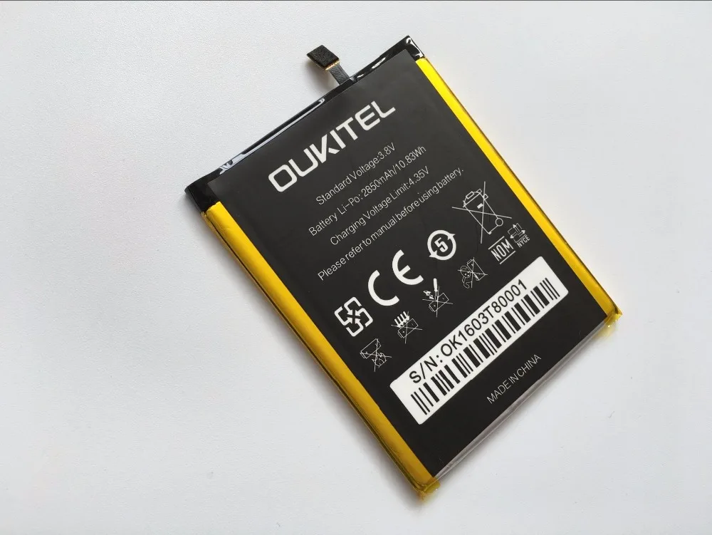 Оригинальный аккумулятор Oukitel U8 большой емкости 2850 мАч запасная батарея для