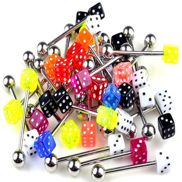 Оптовая продажа 10 шт./лот акриловые кости из нержавеющей стали для губ ушей