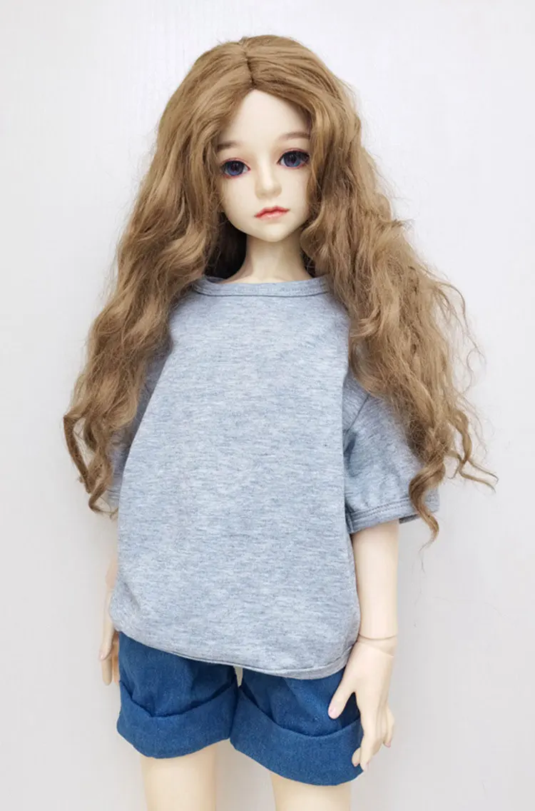 7 only T-shirt Кукла Одежда хлопок футболка платье аксессуары для 1/6 1/3 1/4 BJD пальто для куклы Подарки для детей - Цвет: 7 only T-shirt