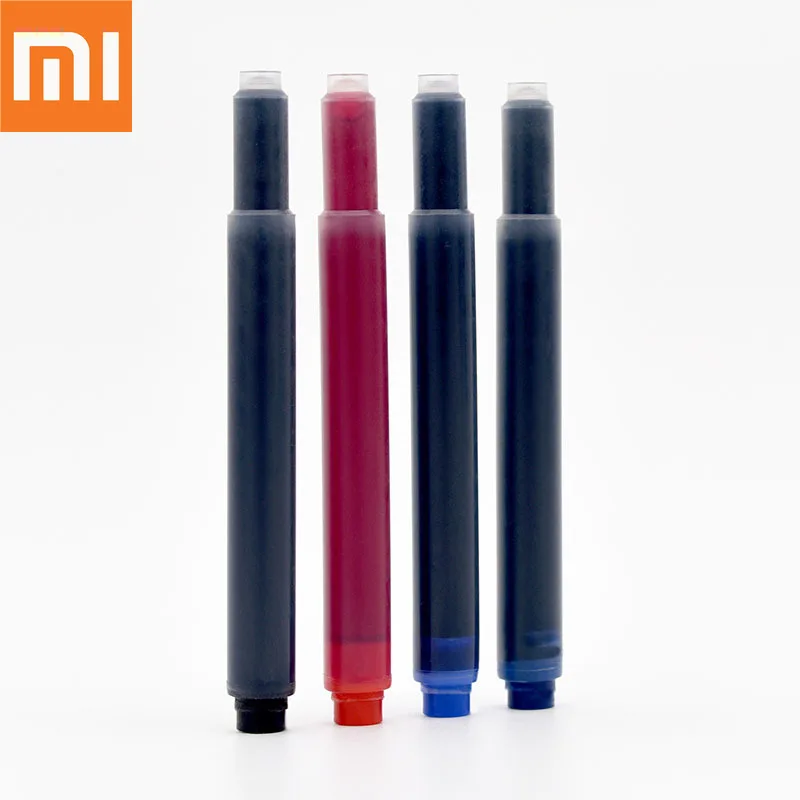 xiaomi mijia 6 шт большой емкости чернильный картридж Kaco длинный стиль портативный перьевая ручка чернильные картриджи красный синий темно-синий
