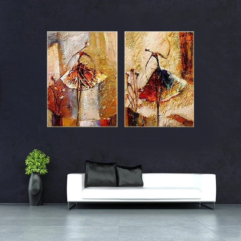 

100% Pure Hand-painted Canvas Oil Painting "Dancer" No Stretched Home Decoraton Christmas Gifts