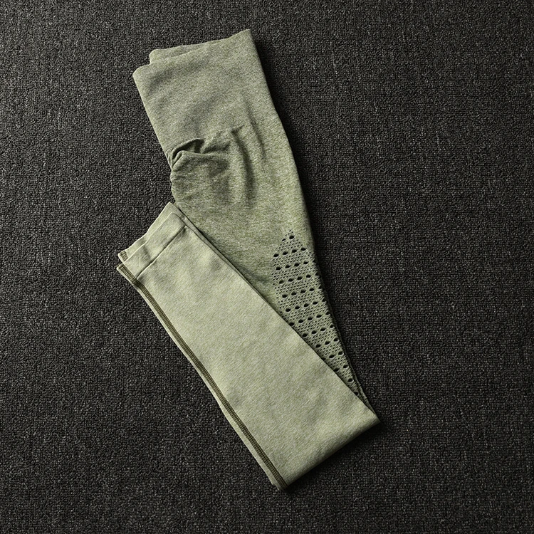 Army Green Leggings Колготки для спортзала, энергетические, Омбре, Бесшовные штаны для занятий йогой с контролем живота, спортивные Леггинсы с высокой талией, фиолетовые штаны для бега для женщин - Цвет: Army Green Leggings