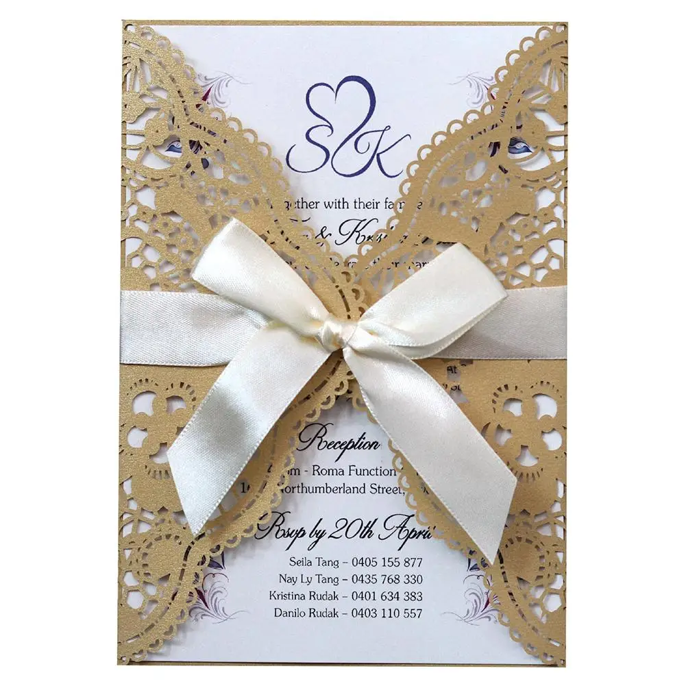 10 шт./компл. европейский стиль кружевные свадебные пригласительные открытки