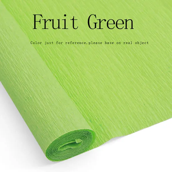 Fruit Green 50 см* 250 см Дети DIY морщин бумага оберточная бумага украшения оригами цветок Скрапбукинг креп бумага - Цвет: Fruit Green