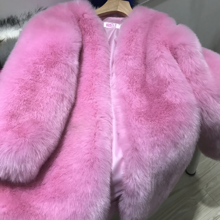 Женская мешковатая куртка SexeMara модное Стильное объемное розовое пальто из