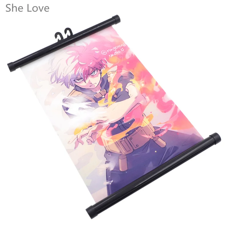 Она любит японского аниме мой герой Academy персонаж плакат стены прокрутки