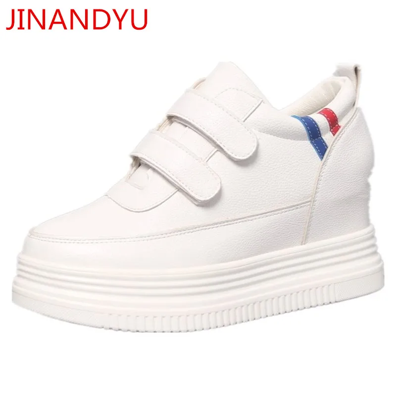 

8 CM Heels White Women Platform Sneakers Casual Wedges Shoes for Women White Shoes Woman Plataforma Sneaker Zapatos De Mujer