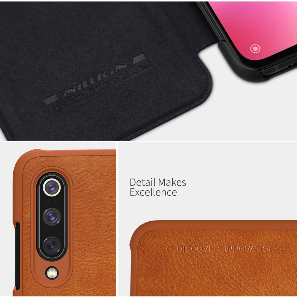 For xiaomi mi 9 /mi9 Explore Phone Case Nillkin QIN Protective flip Cover Leather Pocket Wallet Back With Retailed Package | Мобильные