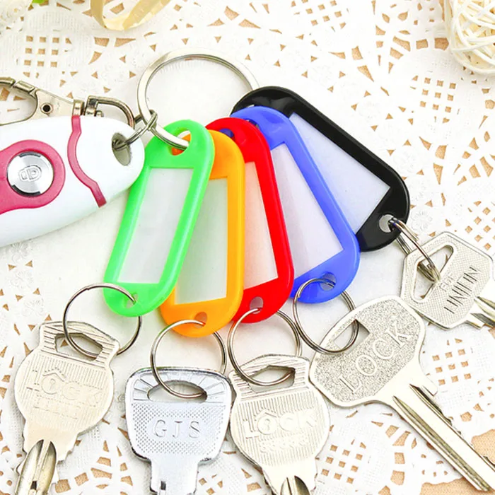 100 шт. пластиковые брелки для ключей багажа идентификационные этикетки карта Fob