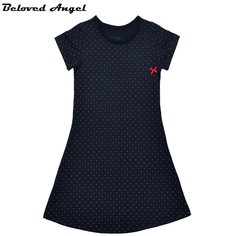 Girls Clothing 100% Cotton Star Print Dresses Girl Princess Party Children Brand Costume For Kids Clothes 1-13Y | Детская одежда и