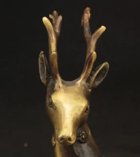 Красивая китайская декоративная статуя пятнистого оленя ручной работы из старой