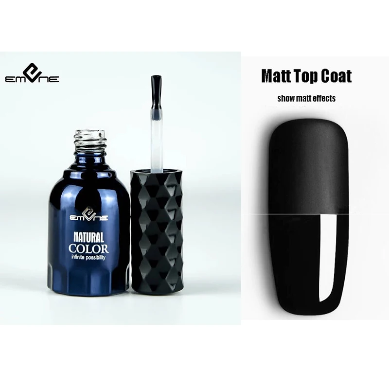 Emene 15 мл сверху не протирать пальто закаленное гель Базовое покрытие верхнее пальто Лаки, Длительное Действие, не липкая покрытие для ногтей, полустойкое к снимает Гель-лак, маникюрного салона