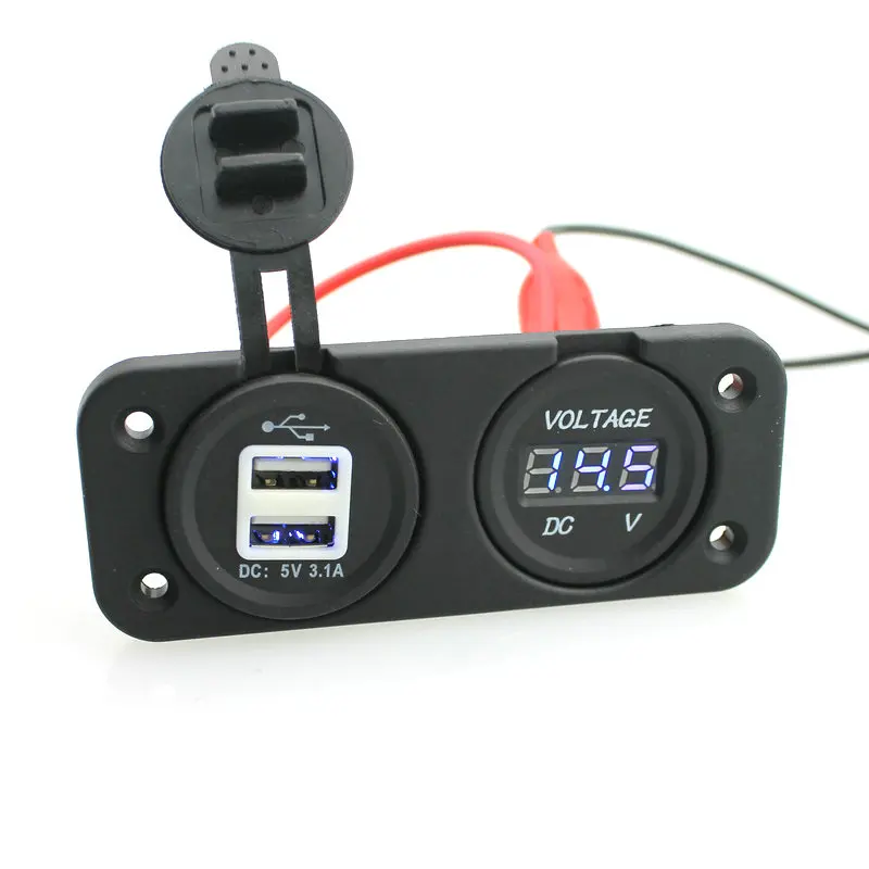 Вольтметр для мотоцикла автомобиля лодки|voltmeter socket|lighter socketsocket for car |